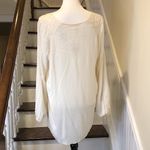 Krazy Kat Women’s Ivory Crochet Tie Front 3/4 Sleeve Blouse Sz Large NWT Photo 4