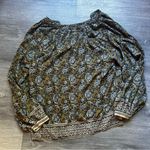 Faherty Naomi Top in Fairfield Border Print Size Medium Brown Photo 9