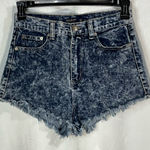 Iris  Jeans Modern Vintage Shorts Acid-Wash‎ Shag Hem
High Rise Size Large Photo 0