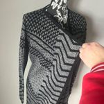 Smartwool  Avion Ridge Pattern Geometric Wool Sweater Cardigan Black Gray Medium Photo 6