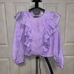 River Island  Petite frill front blouse in lilac size 6 Photo 2