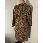 Spense Round Neck Leopard Pattern Shift Dress 10 Animal Print Corporate Siren Brown Photo 1