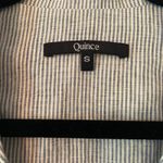 Quince Blue White Stripe Button Down Short Sleeve Blouse 100% Linen Women Small Photo 2