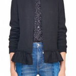 Rebecca Taylor  tweed knit black jacket size 2 Photo 0