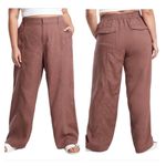 Athleta Cabo Retreat linen cropped wide leg pants 4P Photo 1