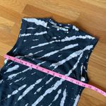 Pam & Gela Black White Tie Dye Ruched Side Mini Dress Cotton Tank Size P XS Photo 9