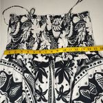 Farm Rio  Black/White POPLIN BEADED TROPICAL CELESTIAL SUNS MIDI DRESS M Photo 10