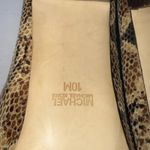 Michael MICHAEL KORS Snakeskin Leather Pumps High Heel Shoes Brown Black 10M Size 10 Photo 9