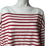 Polo Ralph Lauren Oversize Red/White Striped Jersey Crewneck Beaded Tee, Sz XL Red Photo 9