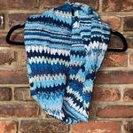 Lucky Brand Multi-Tone Blue Gold Metallic Knit Acrylic Infinity Scarf Women's Photo 0