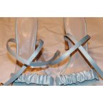 Forever 21 Satin Open-Toe Blue Heels Photo 9