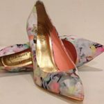 💕TED BAKER💕 Luceey Satin Pumps ~ Watercolor Abstract Floral Print 41 Pink Size 10 Photo 0