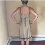 Vintage 90s Sue Wong Nocturne 100% Silk Beaded Dress Size 10 Tan Photo 3