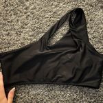 Black One Strap Bathing Suit Top Size M Photo 0