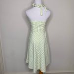 VintageY2k Lime Green Plaid Halter Dress Sz Small Photo 1