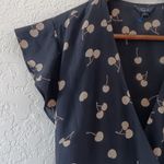 Rails  Leanne Black and Cream Cherry Wrap Dress Size S Photo 4