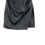 Aritzia Wilfred Angie Skirt Mini High Waist Vegan Leather Wrap Black Size 4 Photo 4