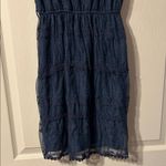 Ultra Pink Navy Lace Mini Dress Juniors Small Photo 1