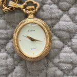 Vintage Sutton Gold Tone Watch Pendant on 30” Rope Chain * EUC Photo 2