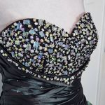 Anjali Black Strapless Ball Gown NWT Size 6 Formal Beaded Homecoming Dress Photo 4