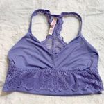 PINK - Victoria's Secret VS PINK Periwinkle Blue Lace Racerback Wireless Bralette Size Small Photo 0