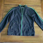 Ralph Lauren Lauren  Active Full Zip Jacket Black with Green Trim Size Large Photo 1