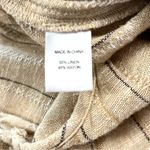 Anthropologie DREW x Striped Khaki Linen Blend Cropped Jumpsuit XS Photo 14