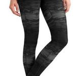 Athleta Womens Chaturanga Multi Flare Print 7/8 Leggings size Medium Gray Black Photo 0