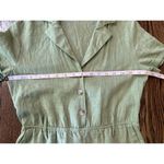 Princess Polly Sage Green Linen Blend Boho Short Sleeve V-Neck Romper Size 4 EUC Photo 9