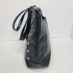 Tommy Bahama Distressed Studded Leather Tote Shoulder Bag Black Large Photo 4