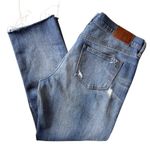 Madewell Women's  The Slim Boyjean cropped raw hem distressed jeans size 27 Photo 7