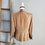 Kasper Women's Tan Vanity Fair Embroidered Beaded Blazer Jacket Size 12P Photo 1