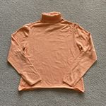 Talbots Vintage  Orange Turtleneck Sweater Pullover Shirt Ribbed Soft Size Med Photo 6