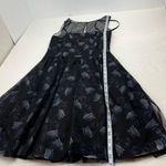 Jill Stuart Jill  Floral Print Organza Mesh Fit & Flare Black Cocktail Dress SZ 6 Photo 10