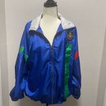 Unisex Crossroads Blue and Green Windbreaker with Sporty Design Size L Photo 6