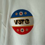 STAUD  White Vote Hoodie Sweatshirt L Photo 4