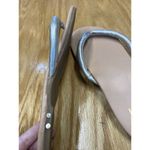 Beek Sunbeam Flip Flop Sandals Women's 8 Silver Patent Leather Slip Photo 3