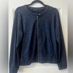 H by Halston  Navy Zip-up Jacket Photo 0