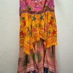 Farm Rio NWT  Mixed Scarves Tiered Midi Dress Large Photo 14