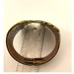 Vintage Brass Filigree Cuff Bracelet Hinged Fairycore Witchy Steampunk Jewelry Gold Photo 7