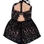 Tobi  XS Black Lace Halter Backless Romper Party Cocktail Outfit Photo 5