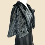 Ice brand Elegant Black Faux Fur Women Shawl. Size 8 Photo 4