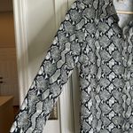 L'Agence L’agence Harmony Paloma snakeskin button down blouse Sage multi Photo 4