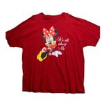 Disney Minnie Mouse Graphic T Shirt Red 3XL "Its All About Me" Cotton Tee Photo 0