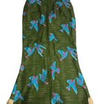 Handmade Skirt Veritable Java Hollandais Fabric Size S Green Bird Print Crochet Photo 2