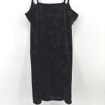 Nordstrom Intimates Y2K Black Velvet Burnout Floral Slip Dress Large Goth Grunge Photo 5