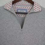 Orvis Quarter Zip Contrasting Trim Grey Pullover Small Photo 5
