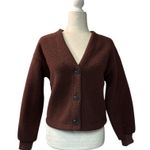Madewell (Re)sourced Fleece Crop Cardigan Hot Cocoa size XS Photo 1