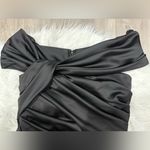 David's Bridal One Shoulder Black Dress Size 6 Photo 4