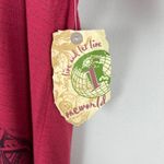 One World  Top Womens 2X Red Studded‎ Metallic Tattoo Stencil 3/4 Sleeve Plus New Photo 6